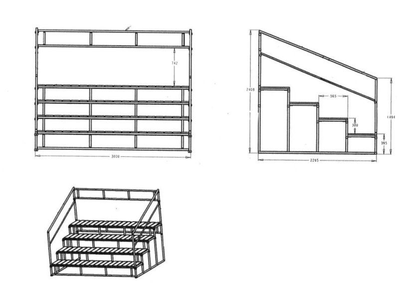 Mobilní tribuna 3x2 m