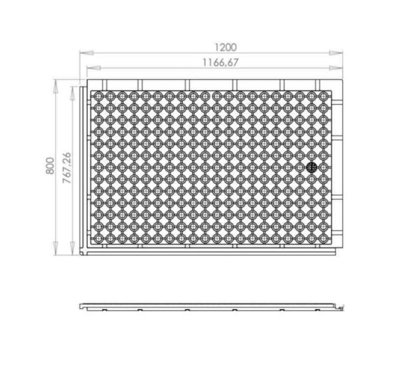 Gumová podlaha 1,2x0,8 m