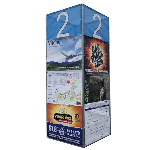 Bannerová věž hybercube 3,5 x 1,3 m